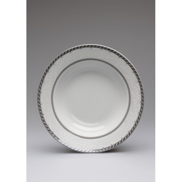 Тарелка суповая Германия Серебрянная ветка 20,5 см, 26129W - фото 1 - id-p8639960