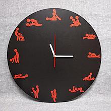 Настенные часы "Камасутра по чёрному"