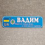 Номер на коляску (милицейский). Берегите мамы дочек у меня растёт сыночек, фото 3