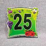 Адресный указатель с названием улицы + табличка с номером дома. "Малиновый", фото 3