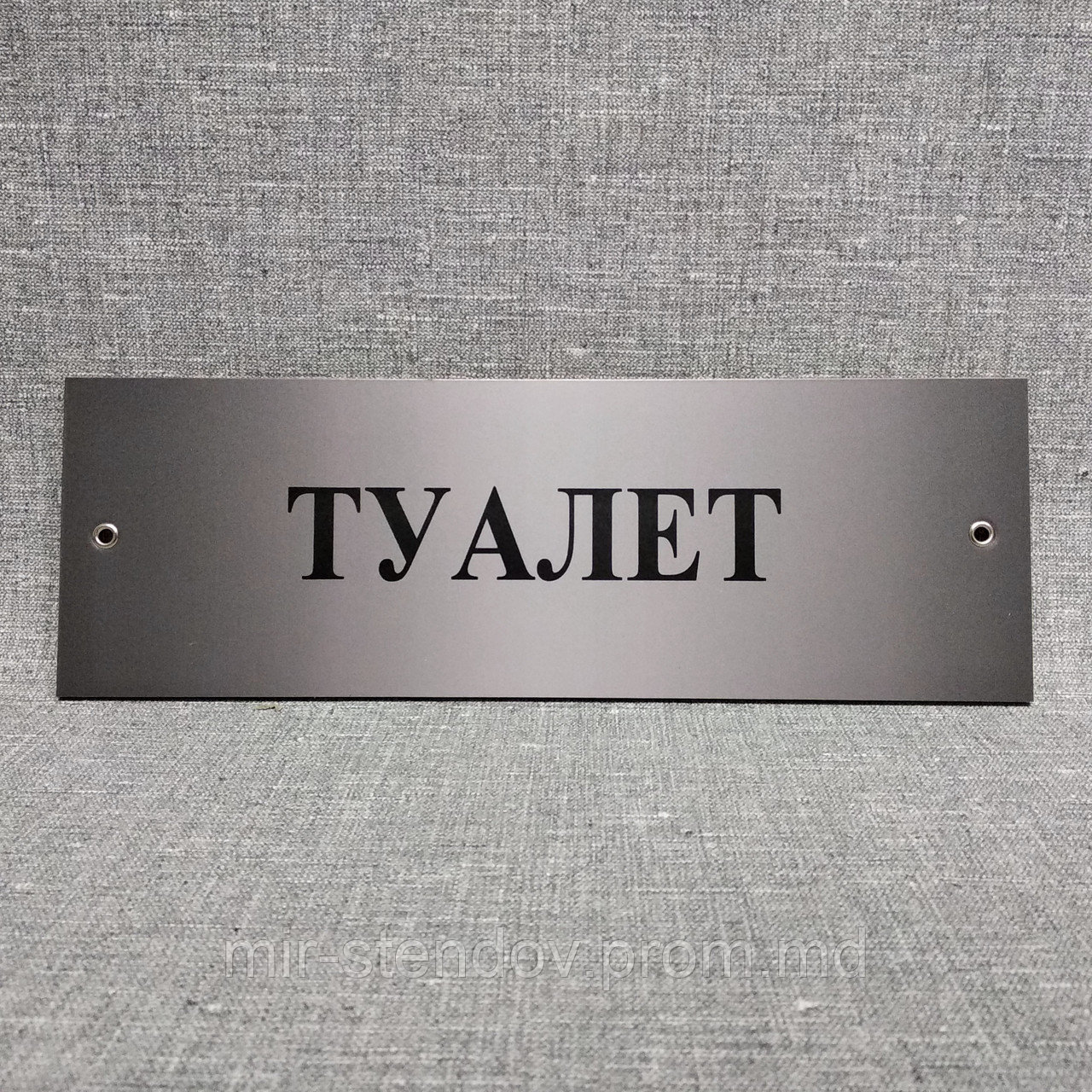 Табличка Туалет (Металлик), фото 1