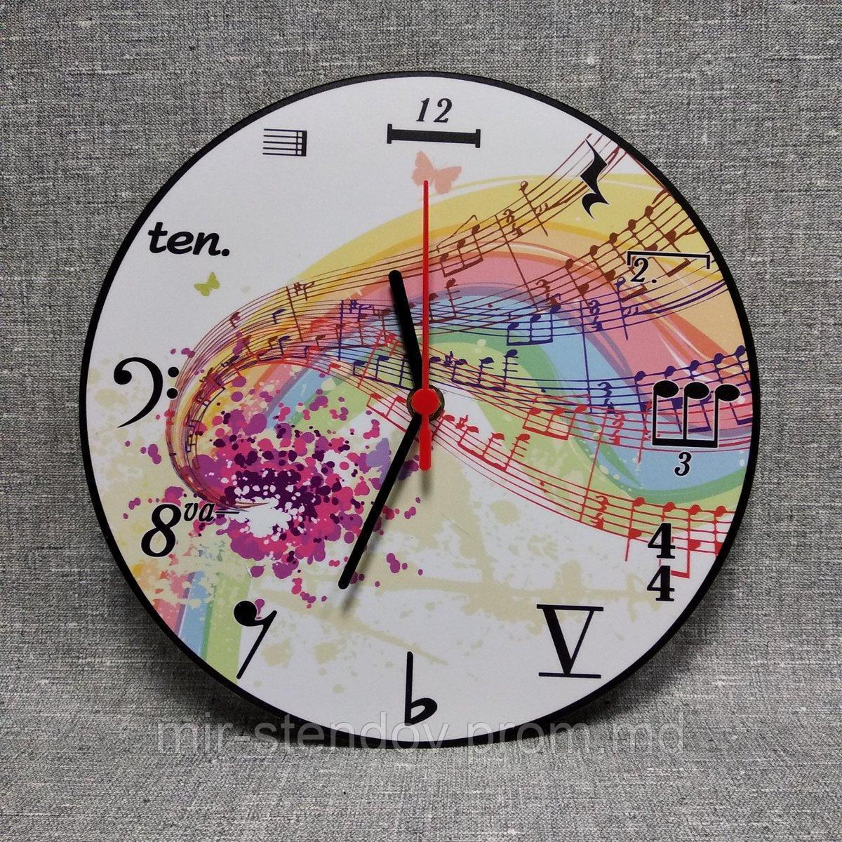 Часы настенные для кабинета музыки. Музыкальный вихрь, фото 1
