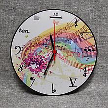 Часы настенные для кабинета музыки. Музыкальный вихрь