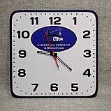 Часы настенные С вашим логотипом квадратные со скруглёнными углами, фото 3
