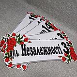 Уличный указатель "Розы" (Белый фон), фото 5
