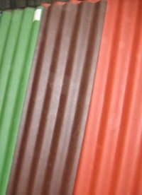Шифер 8-ми волновой крашеный ОПТОМ (красный, зеленый, коричневый) - фото 1 - id-p72462