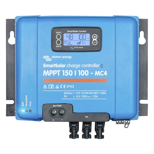 Контроллер заряда Victron Energy SmartSolar MPPT 150/100-MC4 VE.Can (100А, 12/24/48В) - фото 1 - id-p10335425