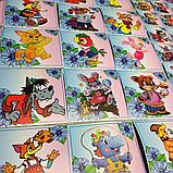 Наклейки на шкафчики, кроватки, полотенечки Фиалки, фото 3