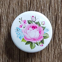 Значок сувенирный "Розовая роза"