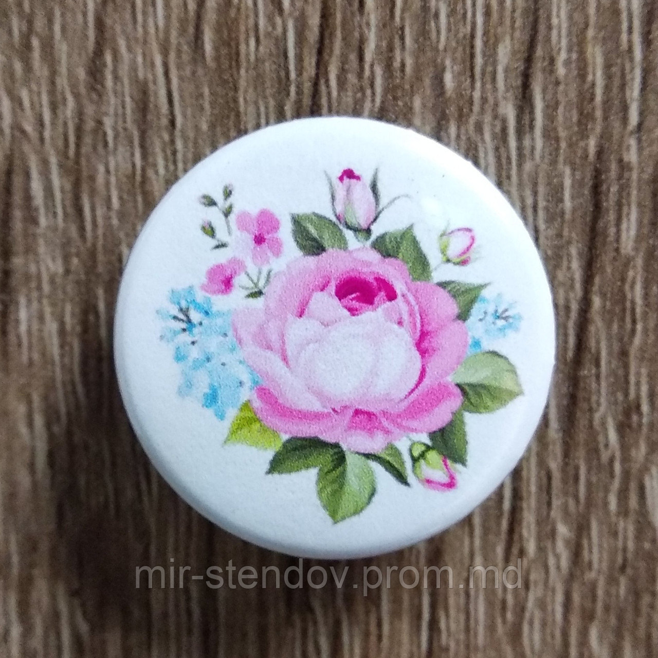 Значок сувенирный "Розовая роза" - фото 1 - id-p10338106