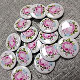 Значок сувенирный "Розовая роза", фото 2