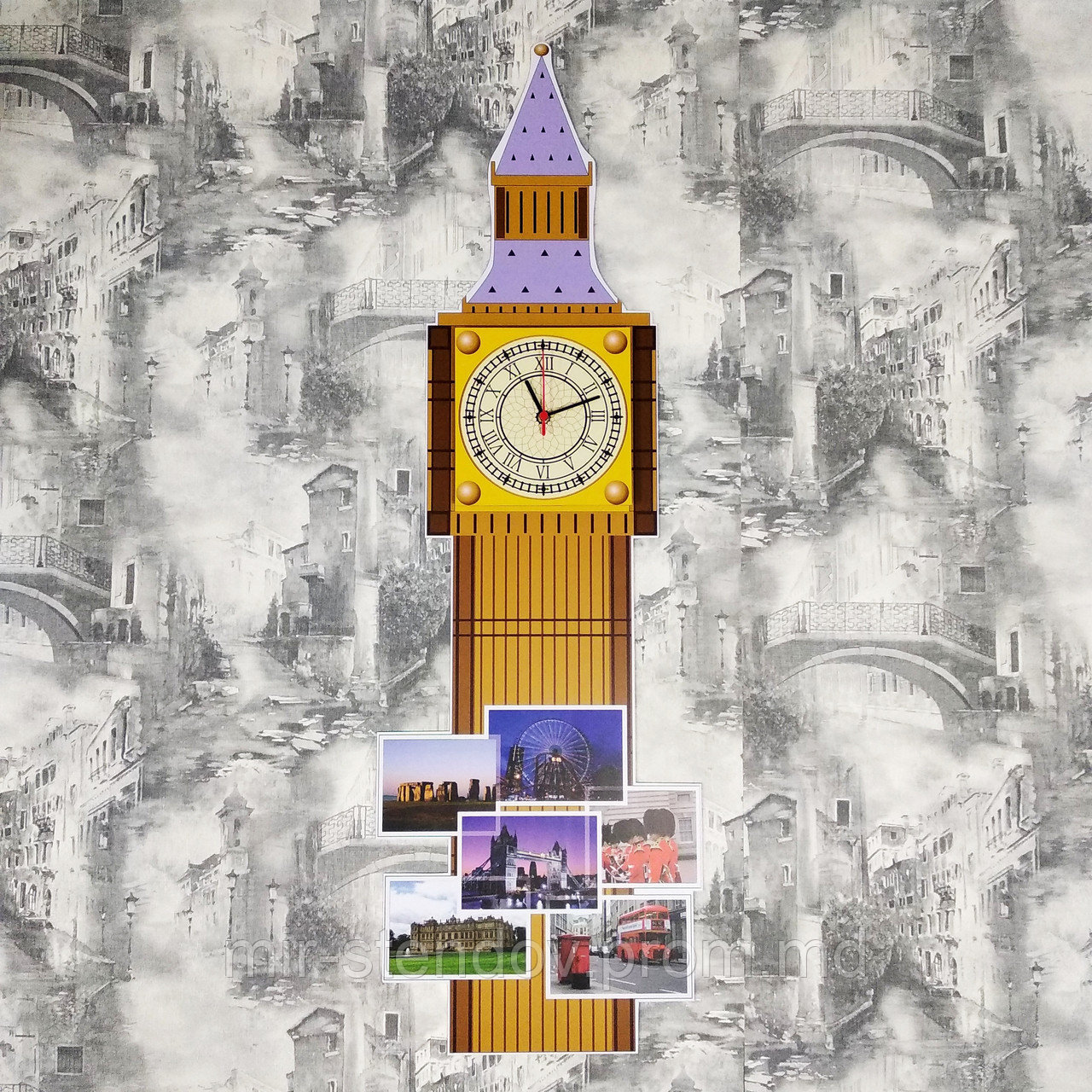 Биг Бэн. Стенд с часовым механизмом (122х42 см), фото 1