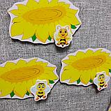 Магнитный стенд для крепления рисунка магнитом Подсолнушки, фото 4