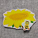 Магнитный стенд для крепления рисунка магнитом Подсолнушки, фото 5