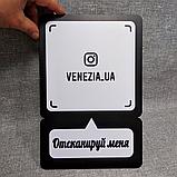 Пластиковая табличка  Инстаграм визитка с надписью "Отсканируй меня", фото 4