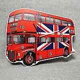 Часы настенные Автобус с флагом Англии, фото 3