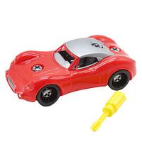 Машинка конструктор Корвет, красный