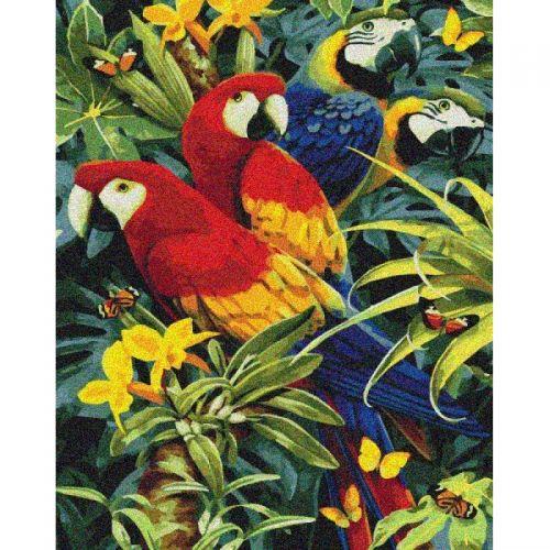 Алмазная вышивка "Разноцветные попугаи" - фото 1 - id-p10339843