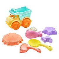 Песочный набор из мягкого пластика, с машинкой