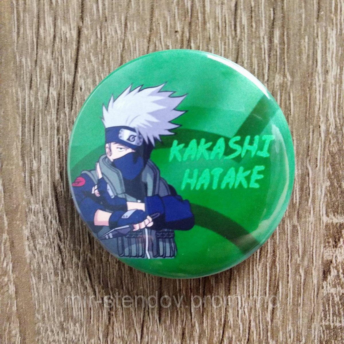 Значок металлический с надписью "Какаши Хатакэ", фото 1