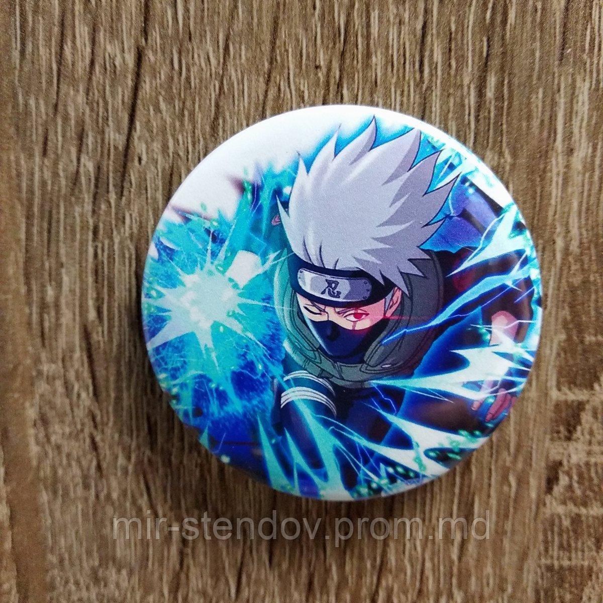 Значок металлический "Какаши Хатакэ" (Хокаге), фото 1