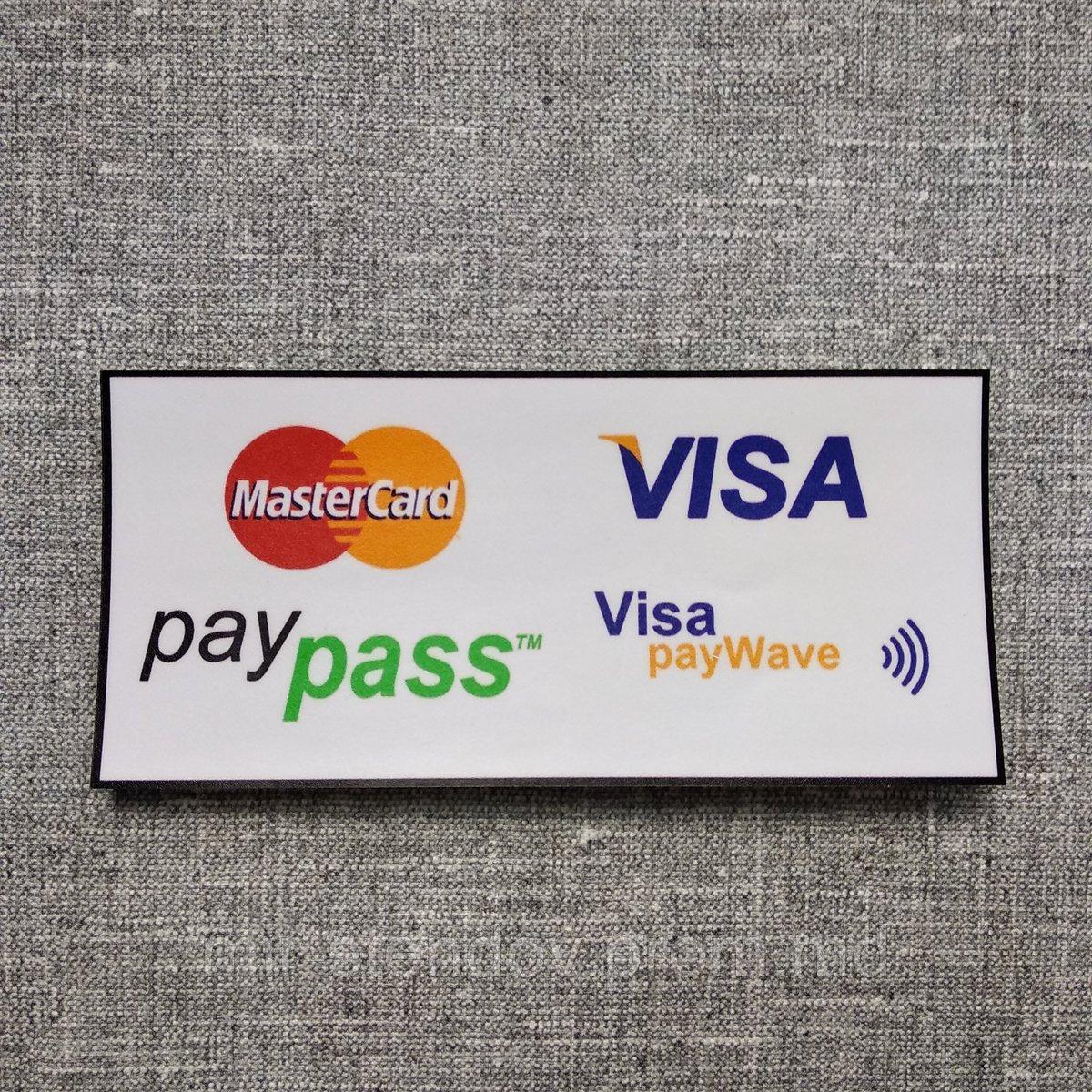 Наклейка Виза, Мастеркард, Pay Pass, Visa payWave, фото 1