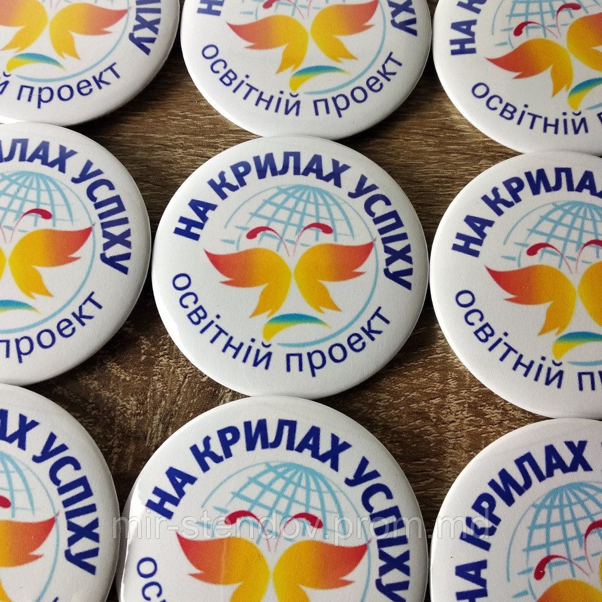 Значки с эмблемой научно-образовательного проекта "На крыльях успеха", фото 1