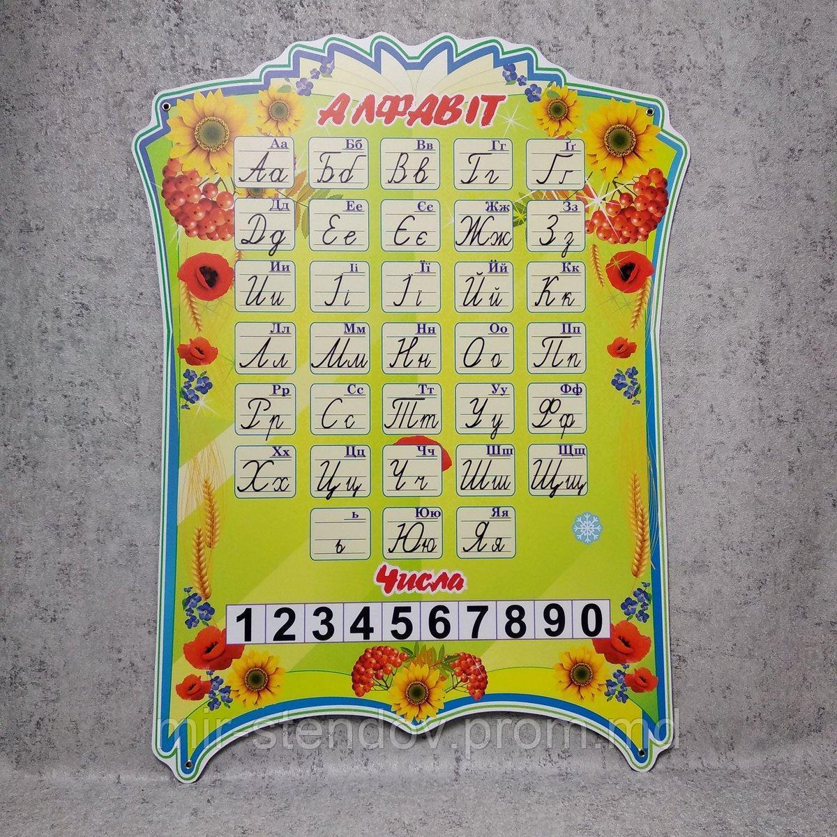 Алфавит, пластиковый стенд, фото 1