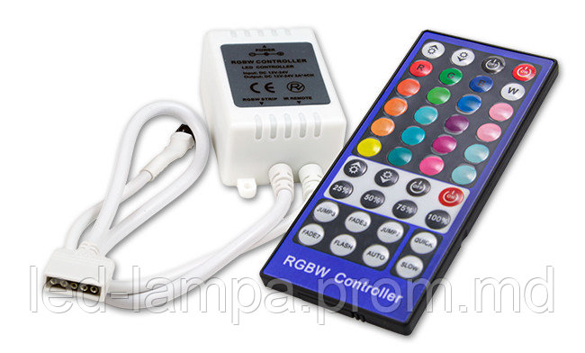 Контроллер/диммер, master LED, для светодиодных лент 12-24V RGBW, 8А. C пультом IR. Европа! - фото 1 - id-p10360862