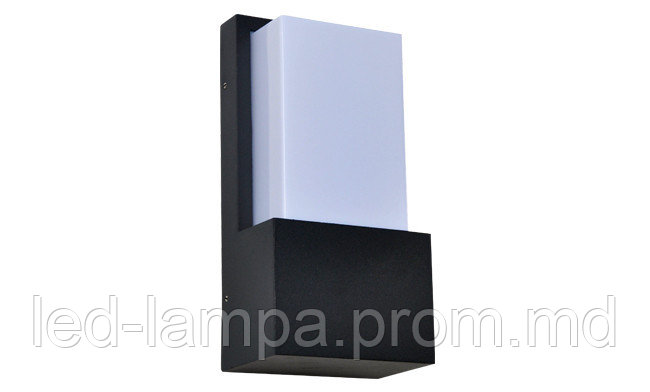 Светильник/корпус master LED, IP44, фасадный, накладной, алюминий + РС, квадратный, чёрный - фото 1 - id-p10360873