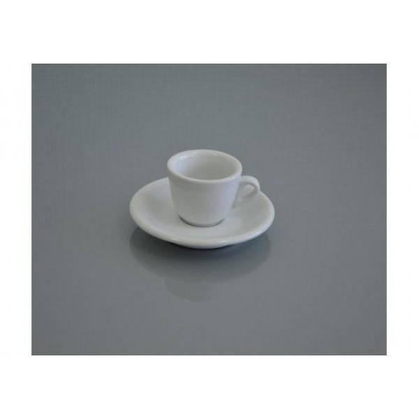 Чашка с блюдцем Ionia 60 мл белая фарфор F2769+F2770 - фото 1 - id-p5562694