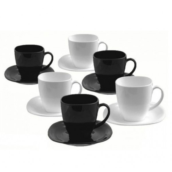 Чайный сервиз 220 мл 12 пр Carine Black&White Luminarc D2371 - фото 1 - id-p10116578