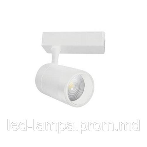 Светодиодный LED светильник, трековый, 35W, Econom, 4200К, 24°, двухфазный, IP20, белый корпус, сталь. - фото 1 - id-p10363457