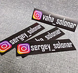 Наклейка Инстаграм с Вашим ником (Чёрный фон), фото 3