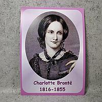 Charlotte Brontë Портреты английских поэтов и писателей 30х40 см, Розовый