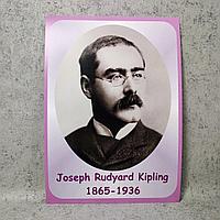 Rudyard Kipling (Киплинг). Портреты английских поэтов и писателей 40х60 см, Розовый