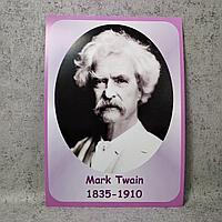 Mark Twain. Портреты английских поэтов и писателей 30х40 см, Розовый