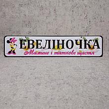 Номер на коляску Эвелиночка (46х10 см)