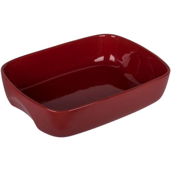 Форма прямоугольная керамическая для запекания Pyrex Curves 33х23 см бордо CU33RR5 - фото 1 - id-p5562647