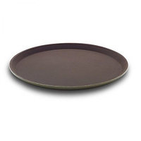 Поднос круглый из стекловолокна Winco 36 см коричневый 02140 ПМ