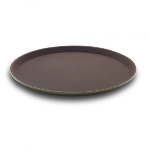 Поднос круглый из стекловолокна Winco 36 см коричневый 02140 ПМ - фото 1 - id-p10363663