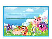 Подставка для поделок Смешарики на полянке