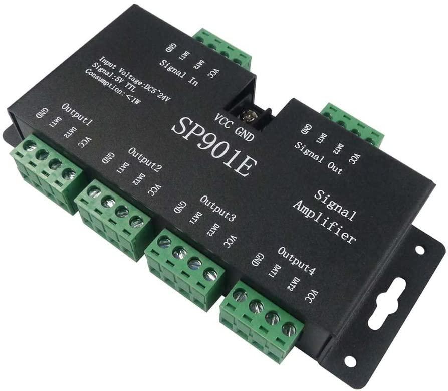 SPI усилитель сигнала SP901E | RGB 5-24 В | для адресуемой ленты - фото 1 - id-p10370735