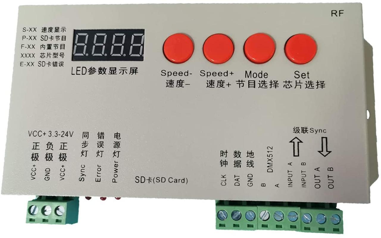 Контроллер RGB K-1000S с поддержкой DMX 512 | WS2811, WS2801, WS2812B | +256GB SD карта - фото 1 - id-p10374915