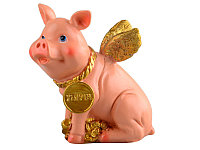 Фигурка декоративная Свинка на богатство 8,5 см 919-234