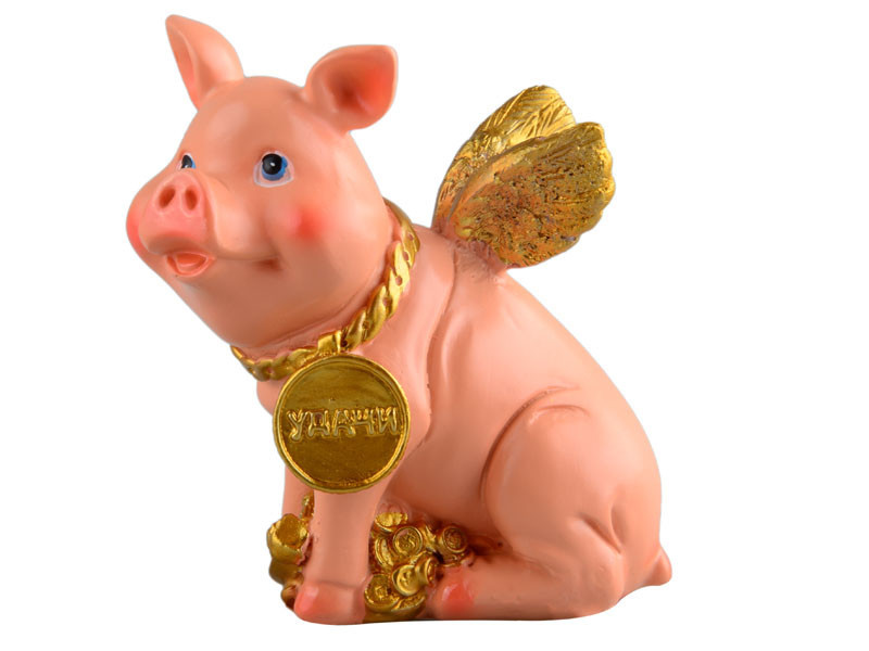 Фигурка декоративная Свинка на богатство 8,5 см 919-234 - фото 1 - id-p10383943
