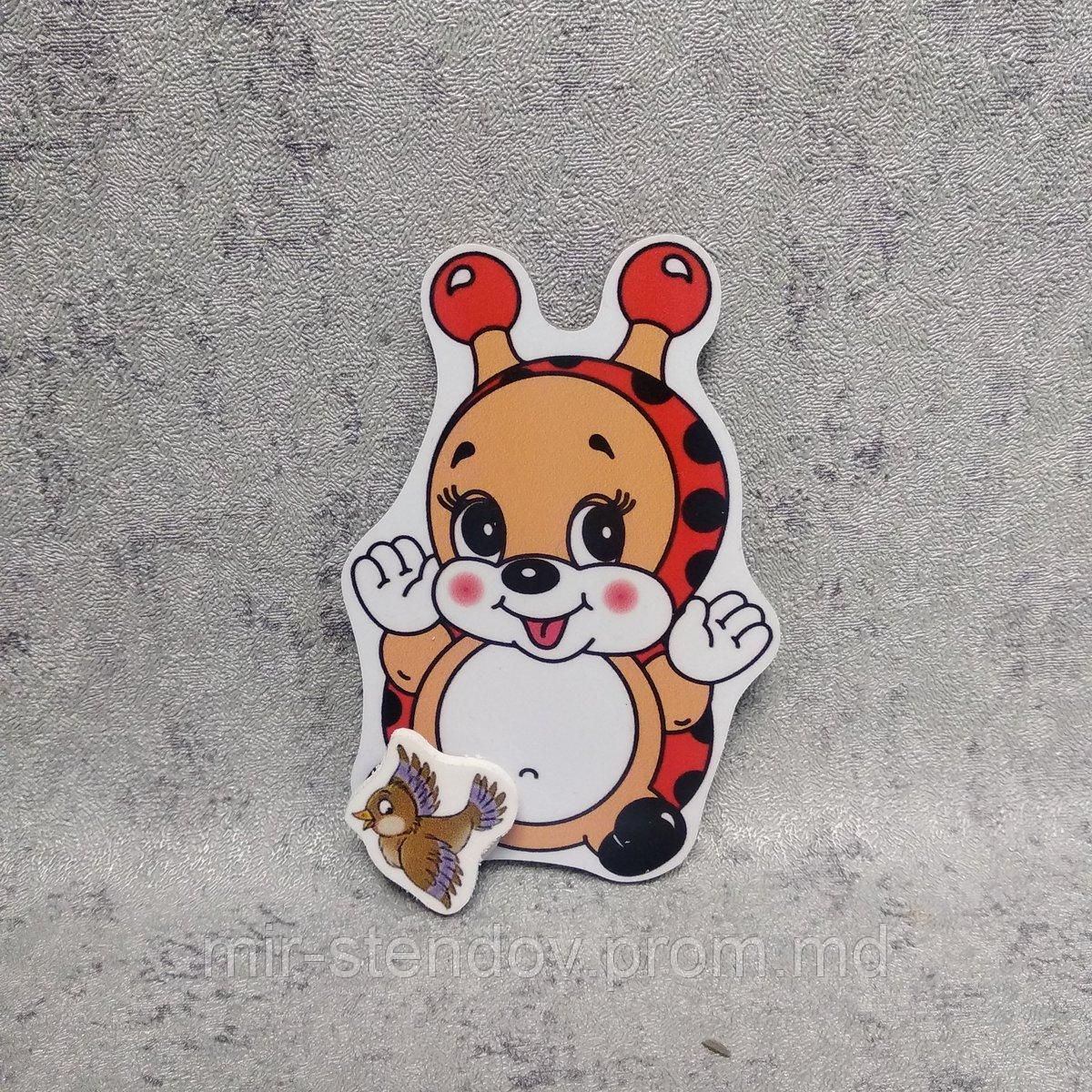 Магнитный стенд для крепления рисунка Божья коровка, фото 1