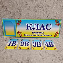 Табличка кабинетная с кармашком и вставками