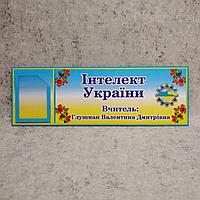 Табличка кабинетная Интеллект Украины с кармашком