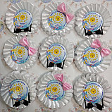 Значок Выпускник с розеткой "Смокинг". Именной, фото 5